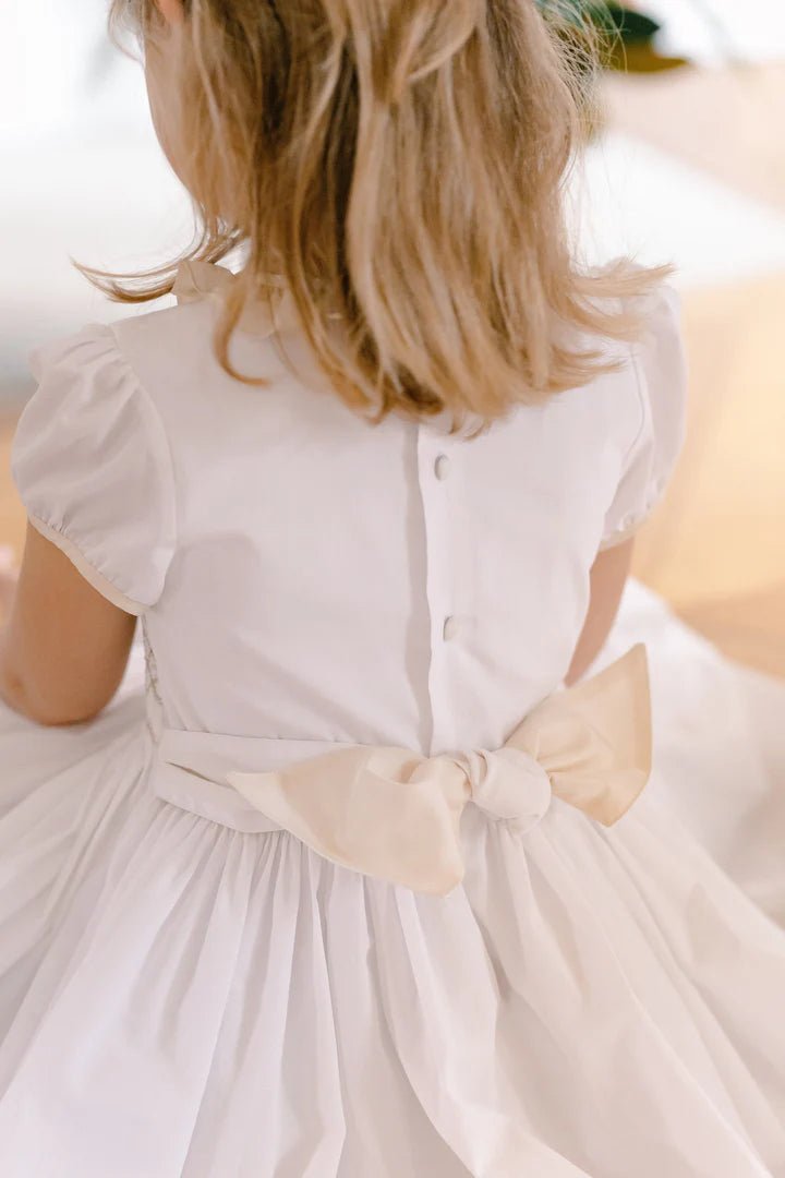 Robe avec Géométriques Dorés et Blancs - Tinokai