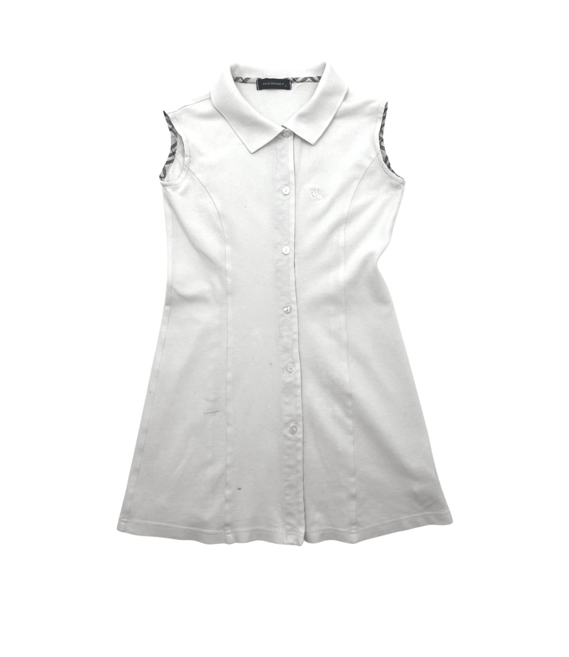 Robe Blanche Polo - 8 Ans - Burberry - Tinokai