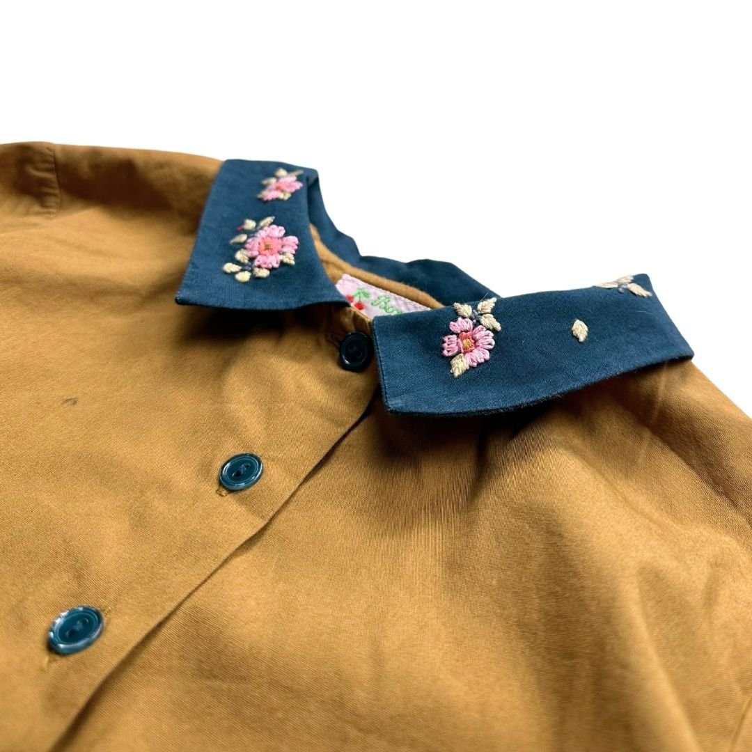 Robe Bleu Et Marron - 4 Ans - Bonpoint - Tinokai