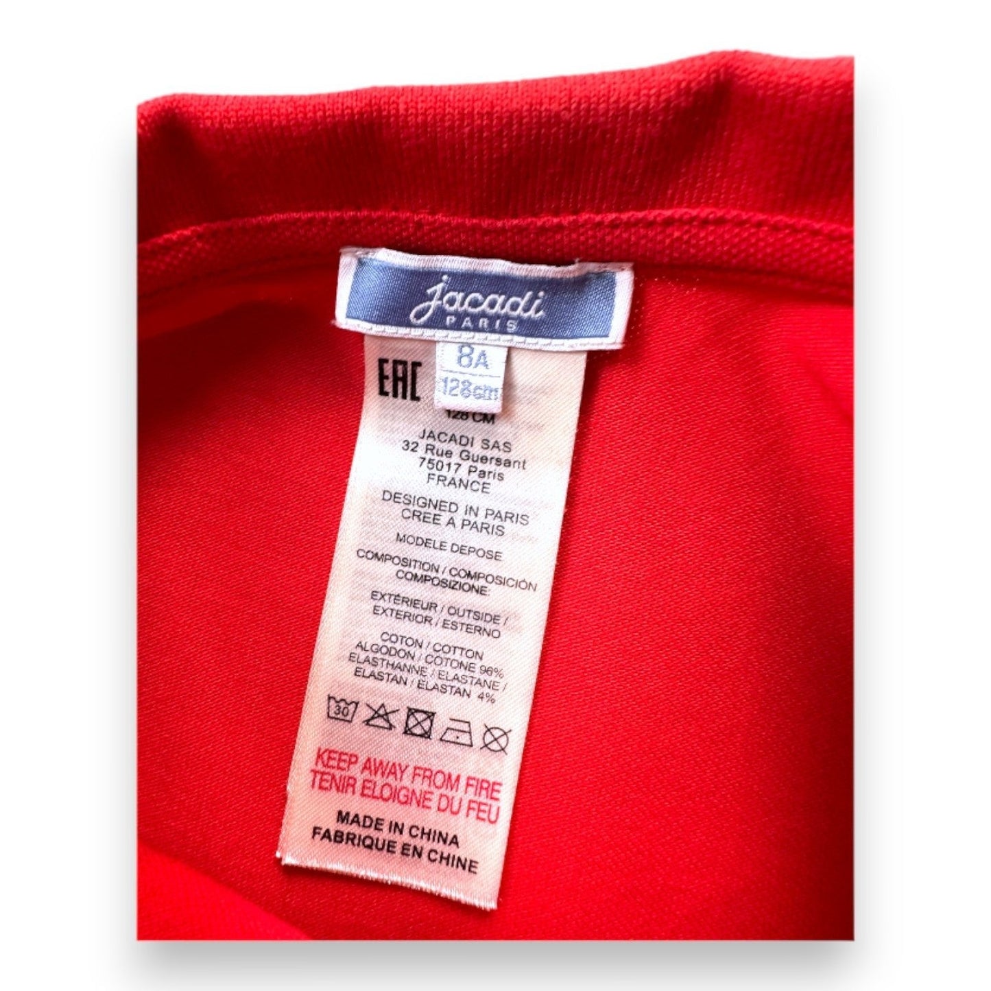 Robe Polo Rouge - 8 ans - Jacadi - Tinokai