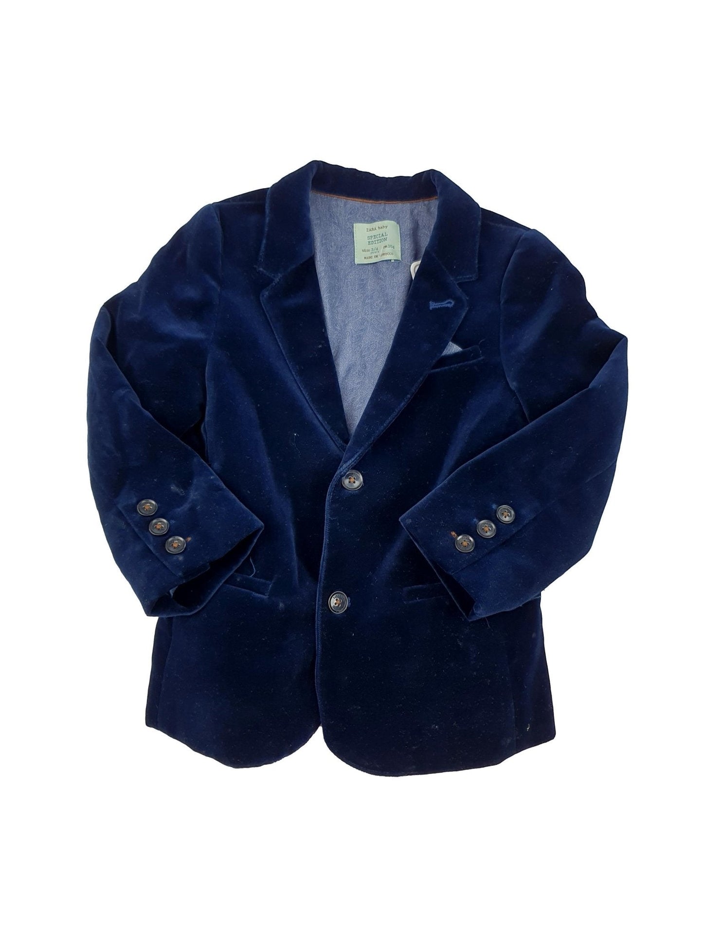 Veste Velours - 4 Ans - Zara - Tinokai