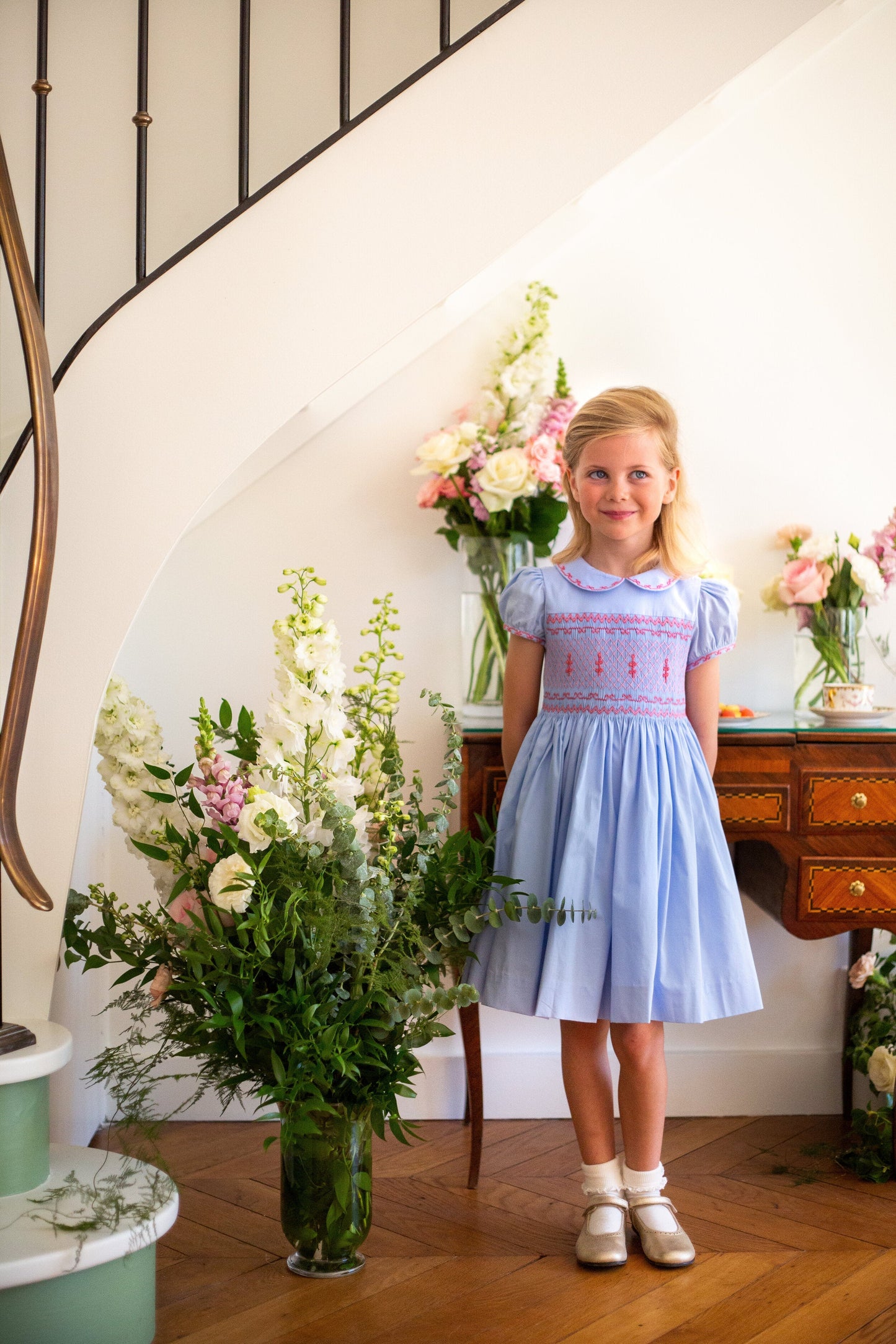 Robe Princess Charlotte - Bleu - Antoinette Paris