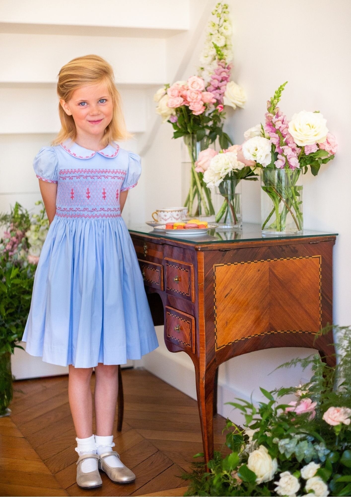 Robe Princess Charlotte - Bleu - Antoinette Paris