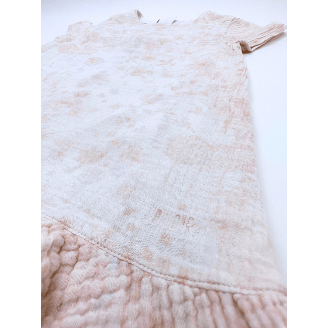 Baby Dior - Robe Rose Et Blanche À Fleur - 3 Ans - Tinokai
