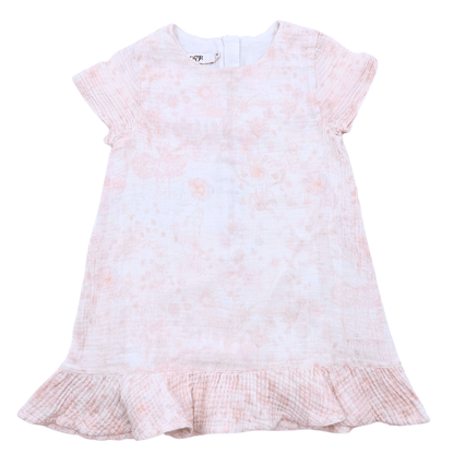 Baby Dior - Robe Rose Et Blanche À Fleur - 3 Ans - Tinokai