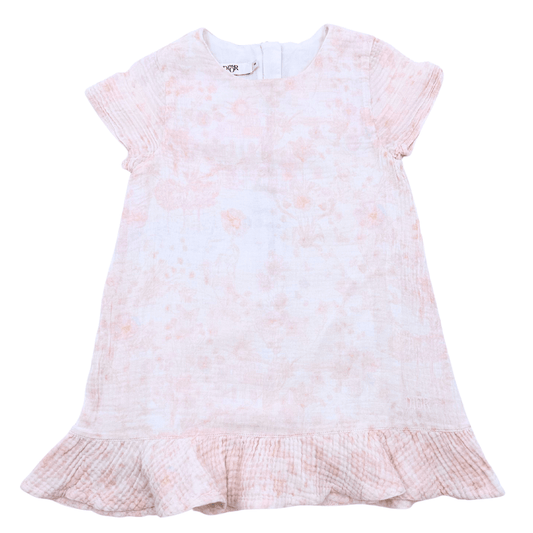 Baby Dior - Robe Rose Et Blanche À Fleur - 3 Ans - Tinokai