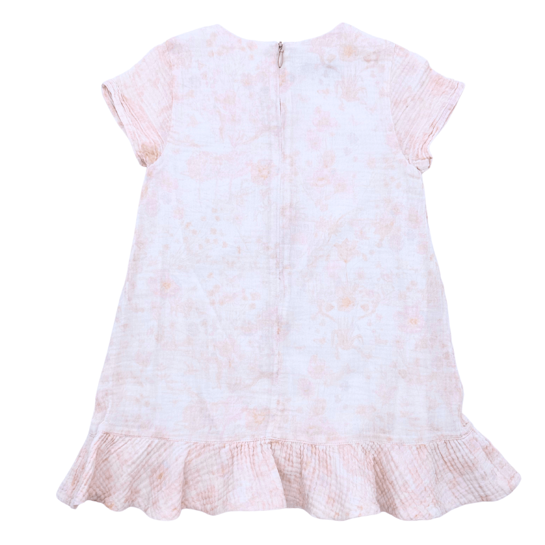 Baby Dior - Robe Rose Et Blanche À Fleur - 3 Ans - Tinokai