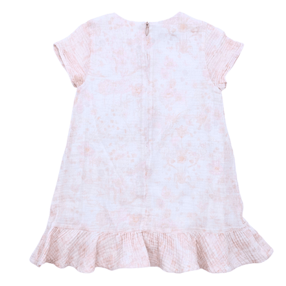Baby Dior - Robe Rose Et Blanche À Fleur - 3 Ans - Tinokai