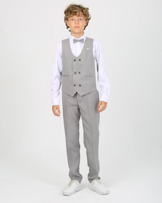 Costume Enfant 4 Pièces : Nœud Papillon, Chemise, Veste et Pantalon - Tinokai