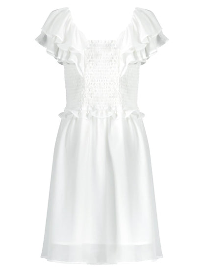 Remix Girls Dress - Blanc - 8 Ans - Tinokai