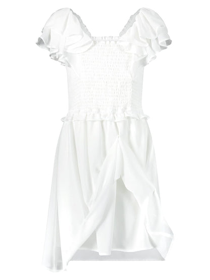 Remix Girls Dress - Blanc - 8 Ans - Tinokai