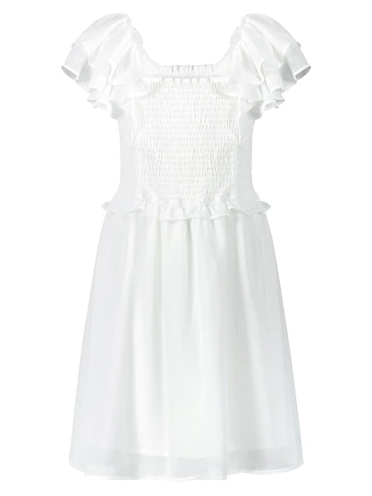 Remix Girls Dress - Blanc - 8 Ans - Tinokai