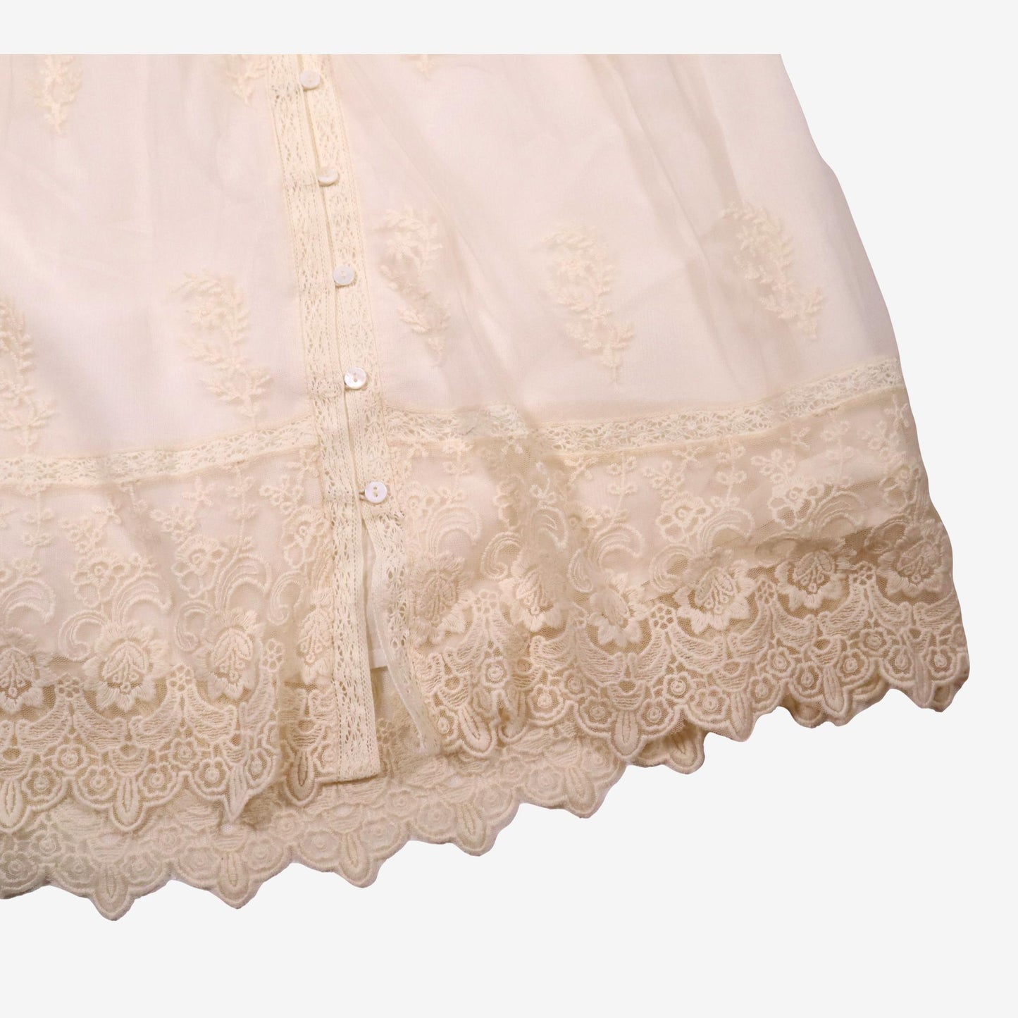 Robe Blanche Dentelle - 9 Ans - Zara - Tinokai