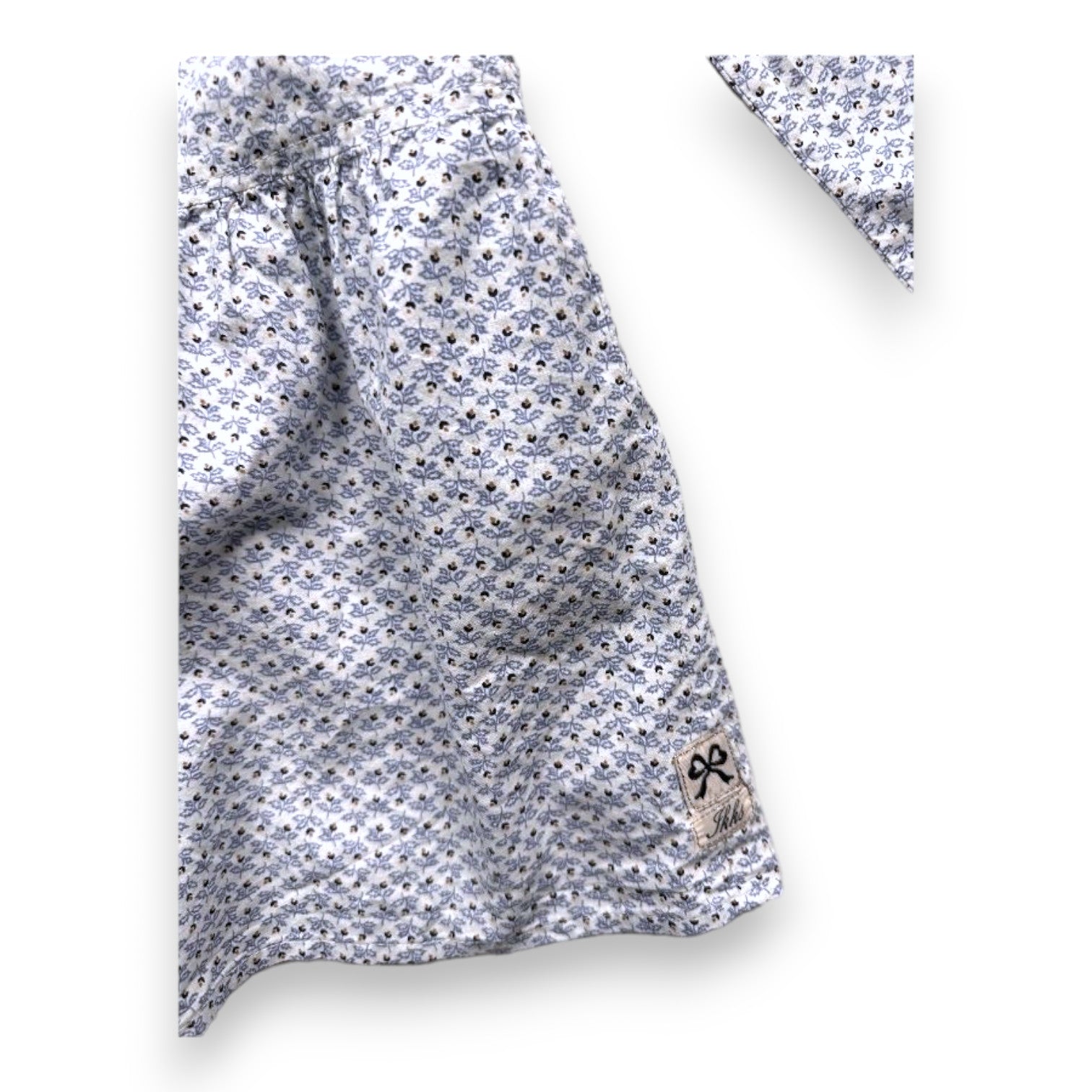 Robe Blanche Et Bleue À Fleurs - 6 Ans - IKKS - Tinokai