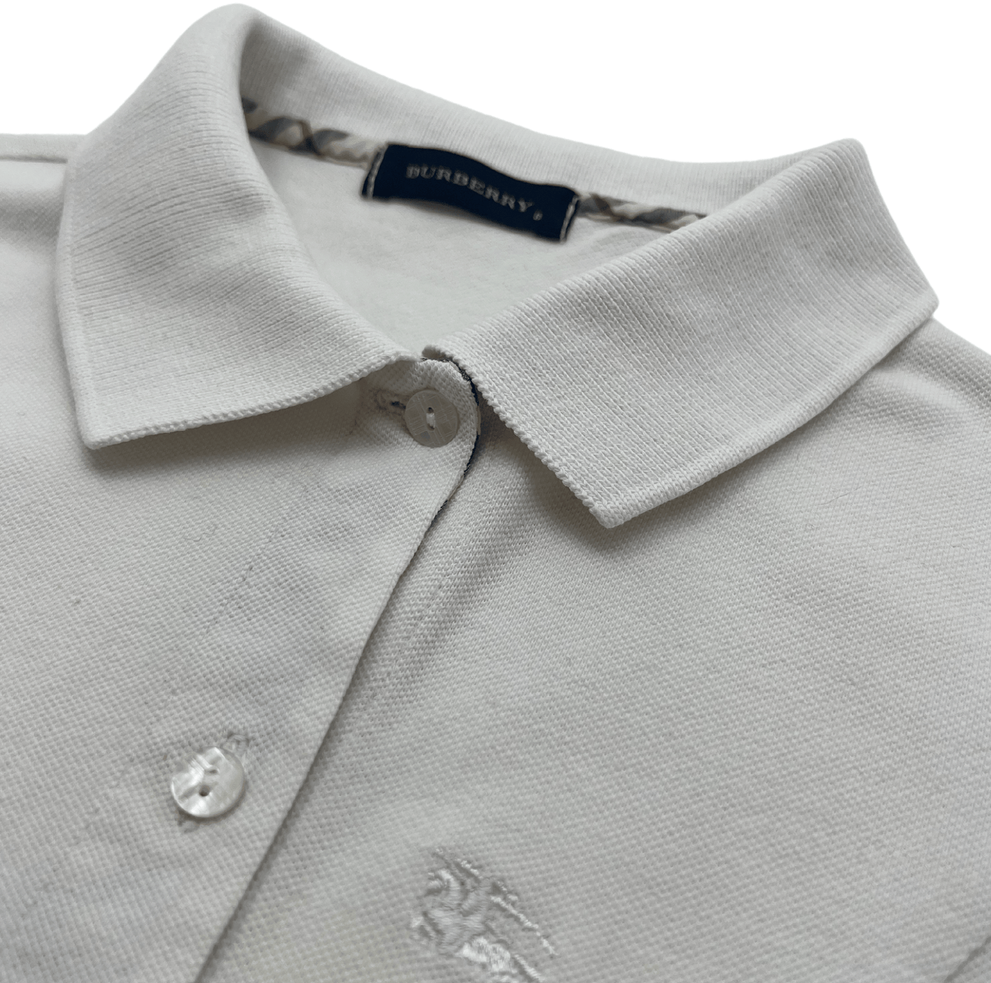 Robe Blanche Polo - 8 Ans - Burberry - Tinokai