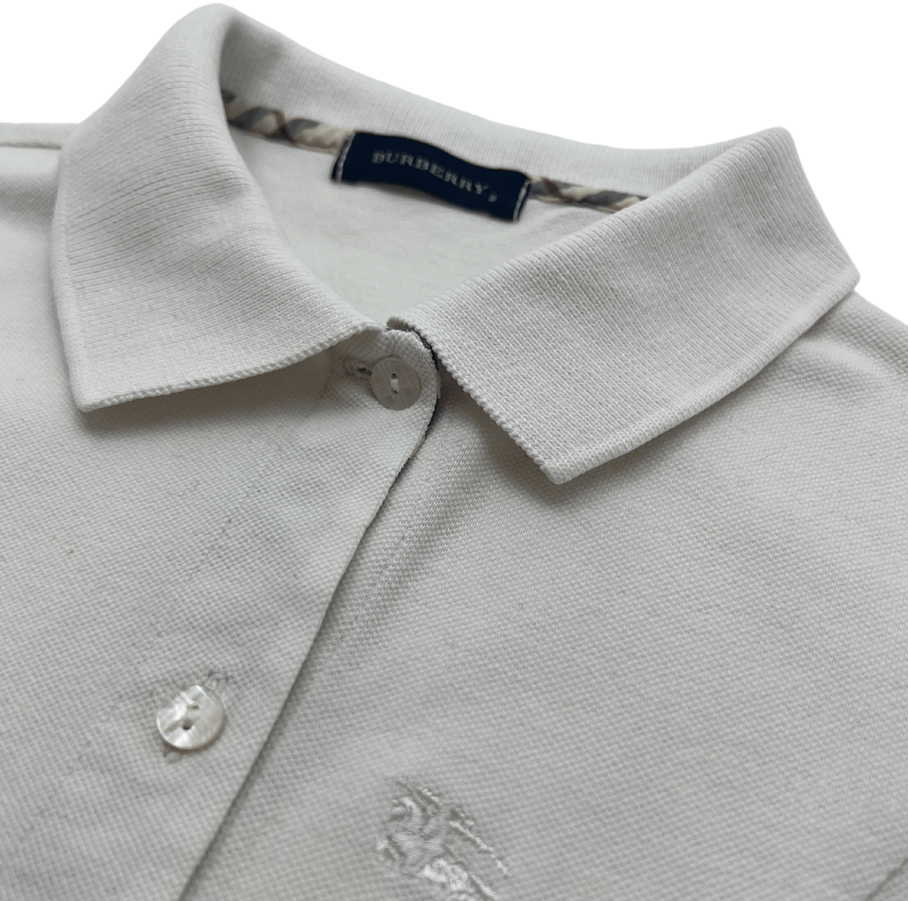 Robe Blanche Polo - 8 Ans - Burberry - Tinokai