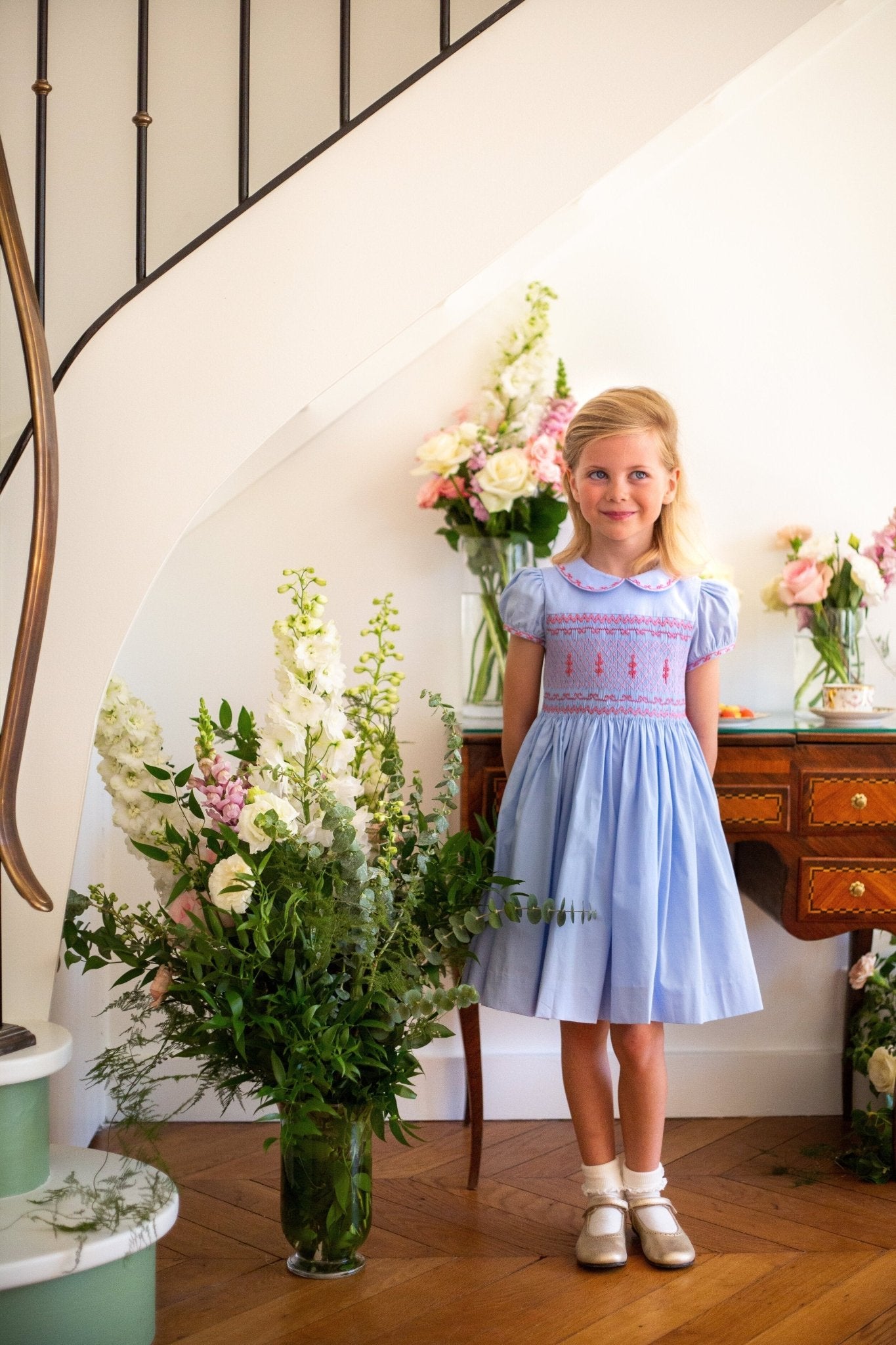 Robe Princess Charlotte - Bleu - Antoinette Paris - Tinokai