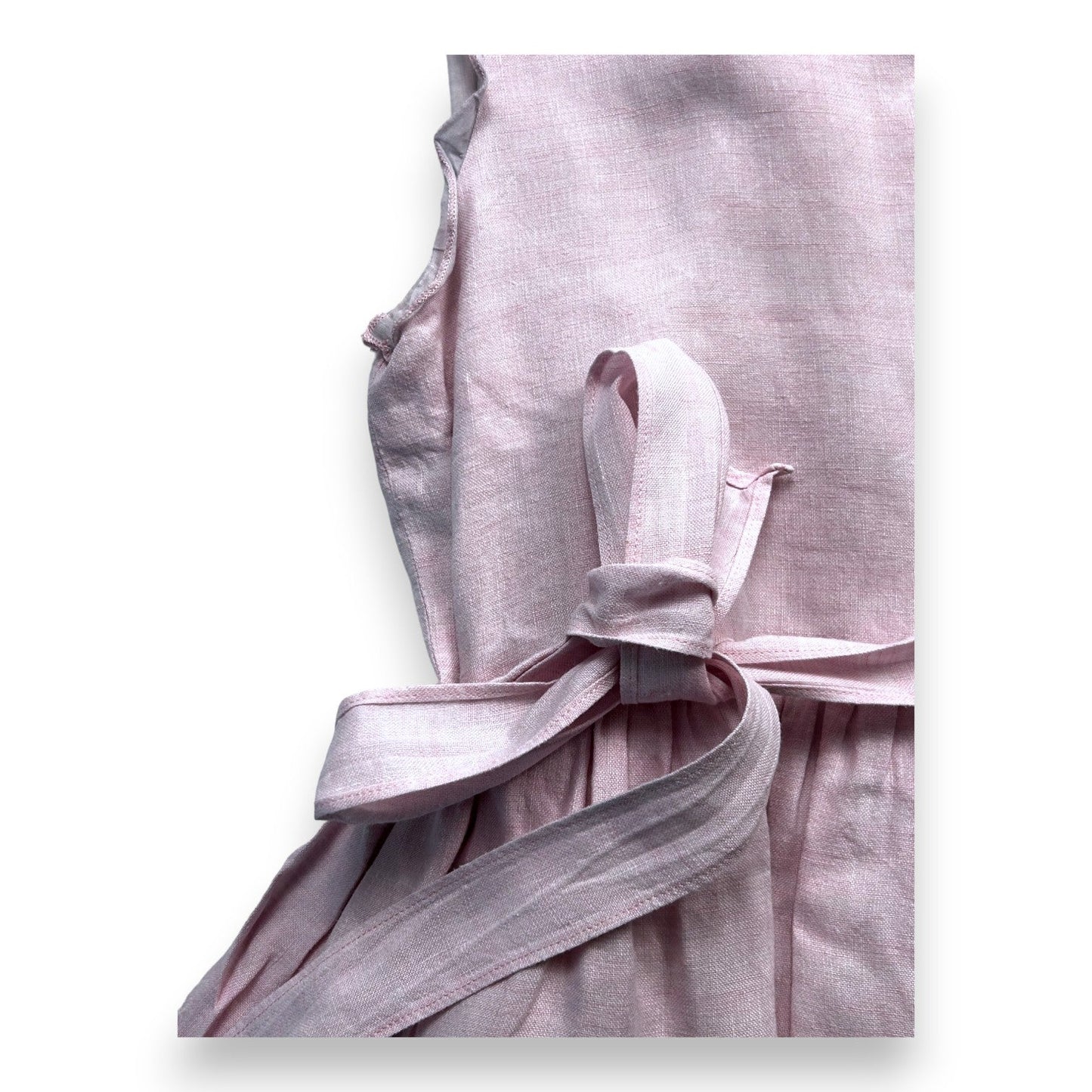 Robe Rose En Lin - 10 Ans - Bonpoint - Tinokai