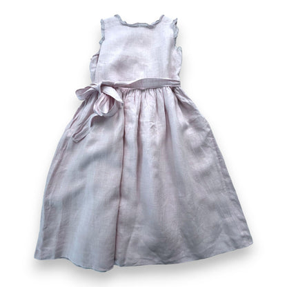 Robe Rose En Lin - 10 Ans - Bonpoint - Tinokai